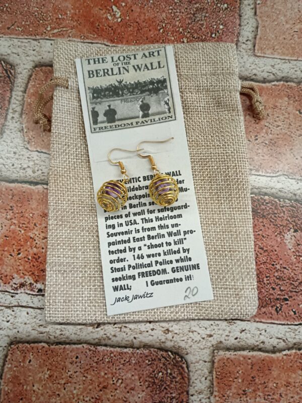 Earrings Caged Berlin Wall